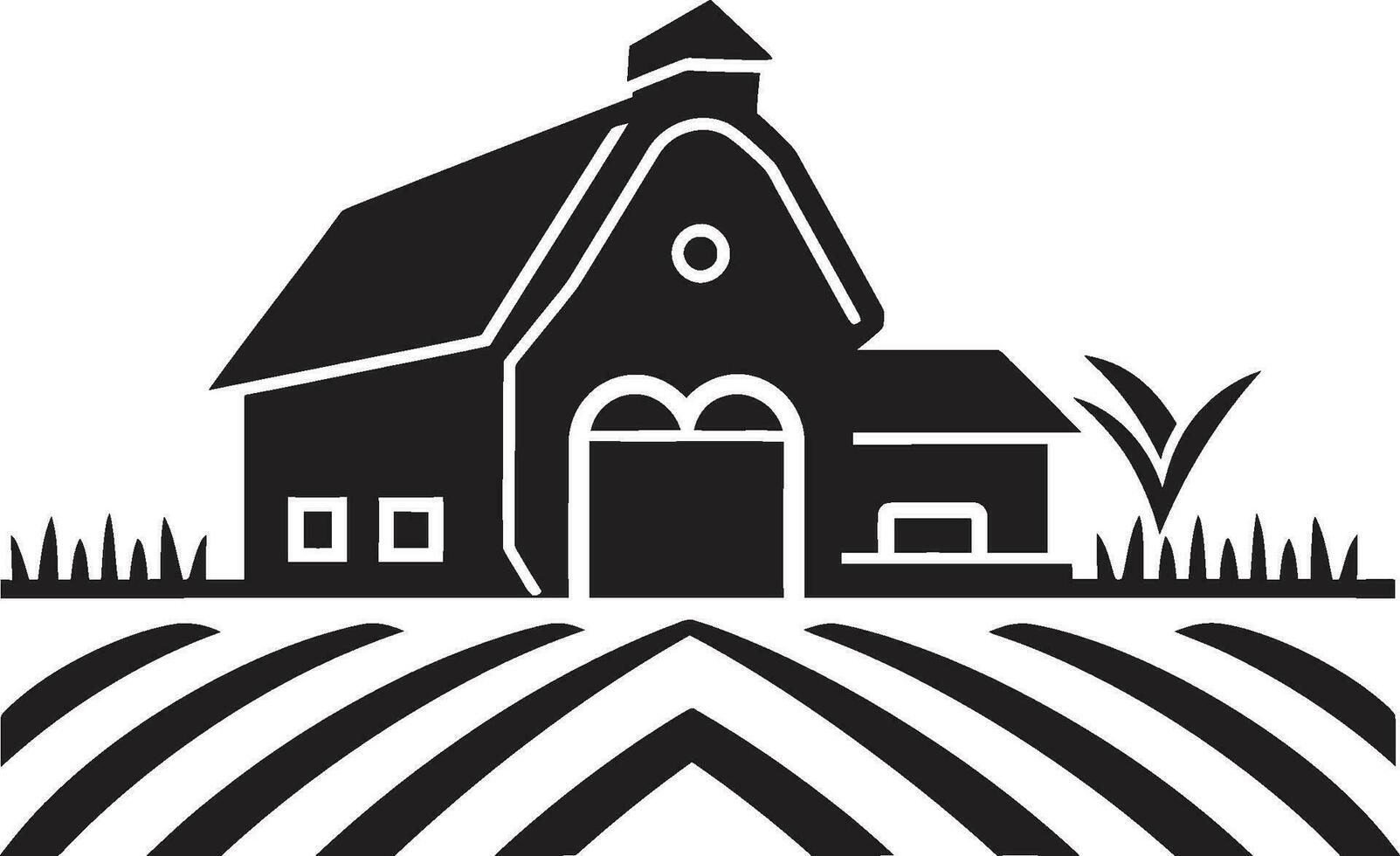 Harvest Homestead Design Farmhouse Vector Logo Icon Agrarian Abode Mark Farmers Farmhouse Vector Emblem