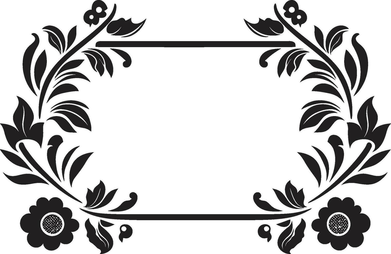 simetría en losas geométrico negro icono floral mosaico vector logo con negro losas