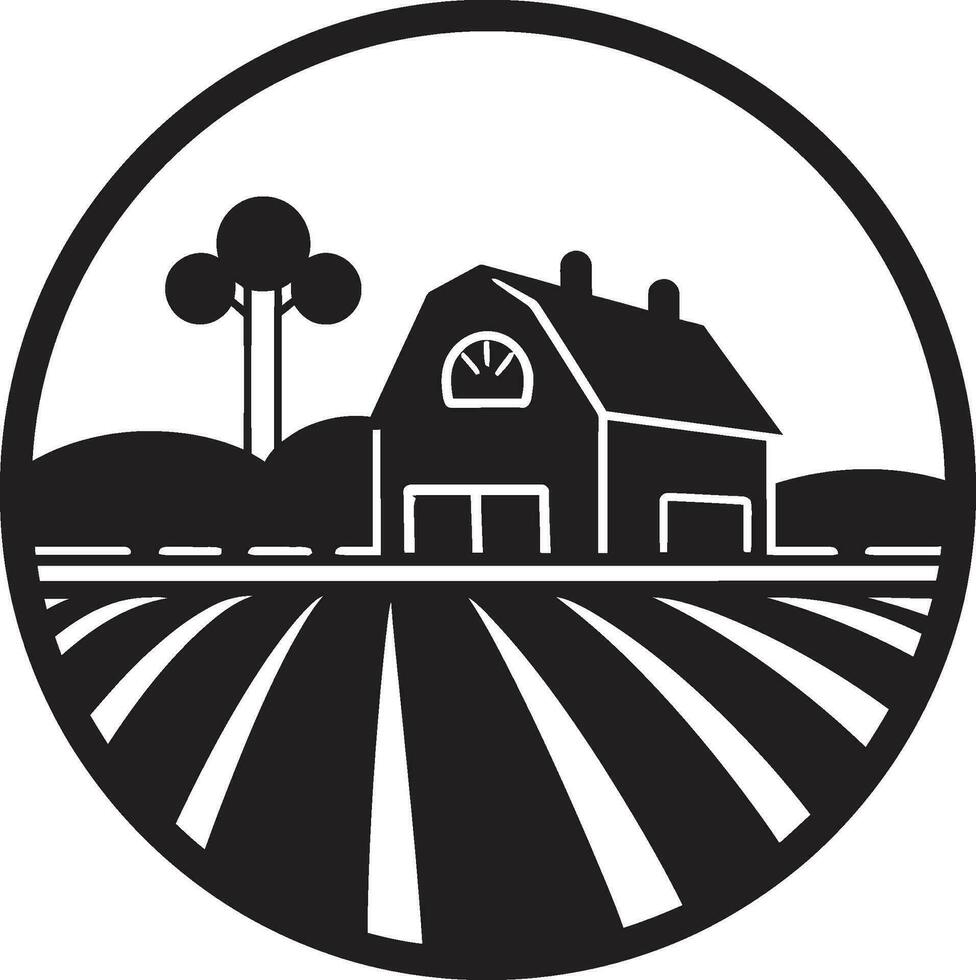 campo vivienda marca casa de Campo diseño vector logo agricultores refugio icono agricultores casa vector emblema