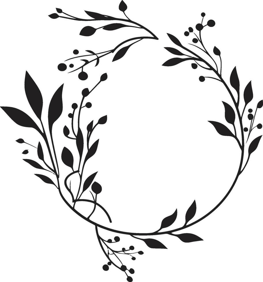 Graphite Petal Dreams Noir Vector Logo Elements Noir Floral Melody Artistic Black Emblem Designs