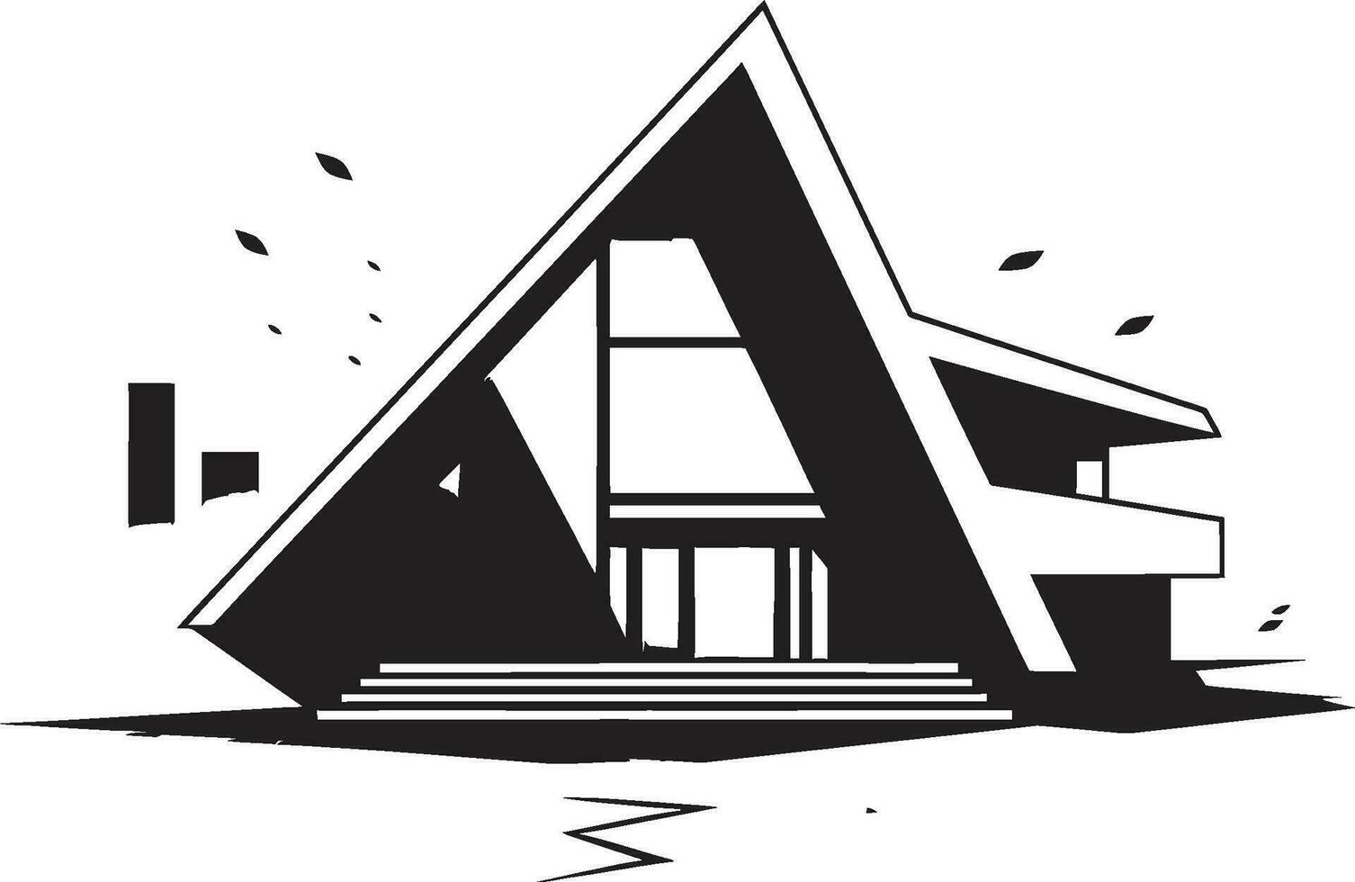 Sleek Residence Mark Stylish House Design in Vector Sophisticated Home Icon Modern House Idea Vector Logo