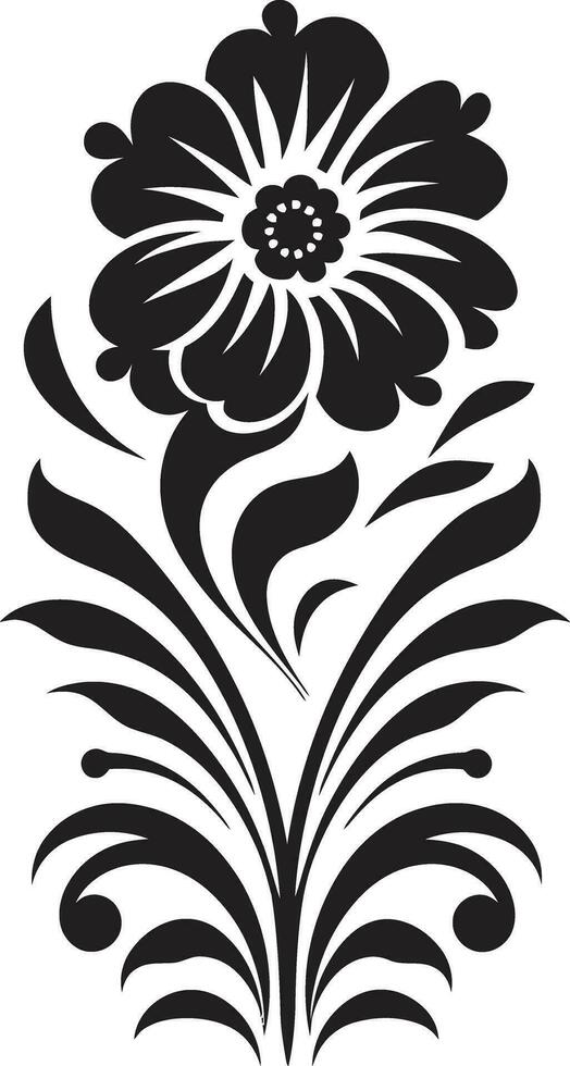 Sculpted Bloom Borders Decorative Line Icon Chic Vine Trims Line Vector Logo Design