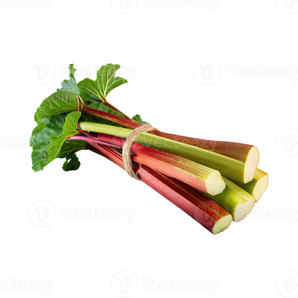 AI generated Bunch Of Rhubarb, Bamboo Rope, Without Shadow, Isolated Transparent Background png
