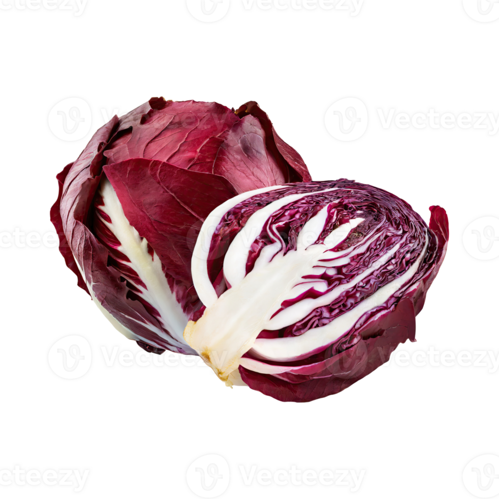 AI generated Radicchio With A Bitter Taste, Isolated Transparent Background png