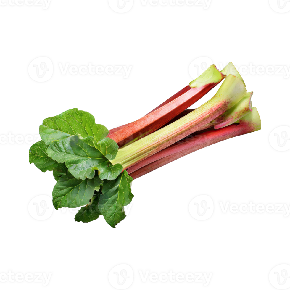 AI generated Bunch Of Rhubarb, Bamboo Rope, Without Shadow, Isolated Transparent Background png