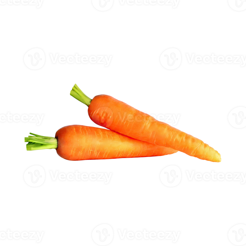 AI generated Floating Of A Fresh Carrot With Sliced Of Carrot, Isolated Transparent Background png