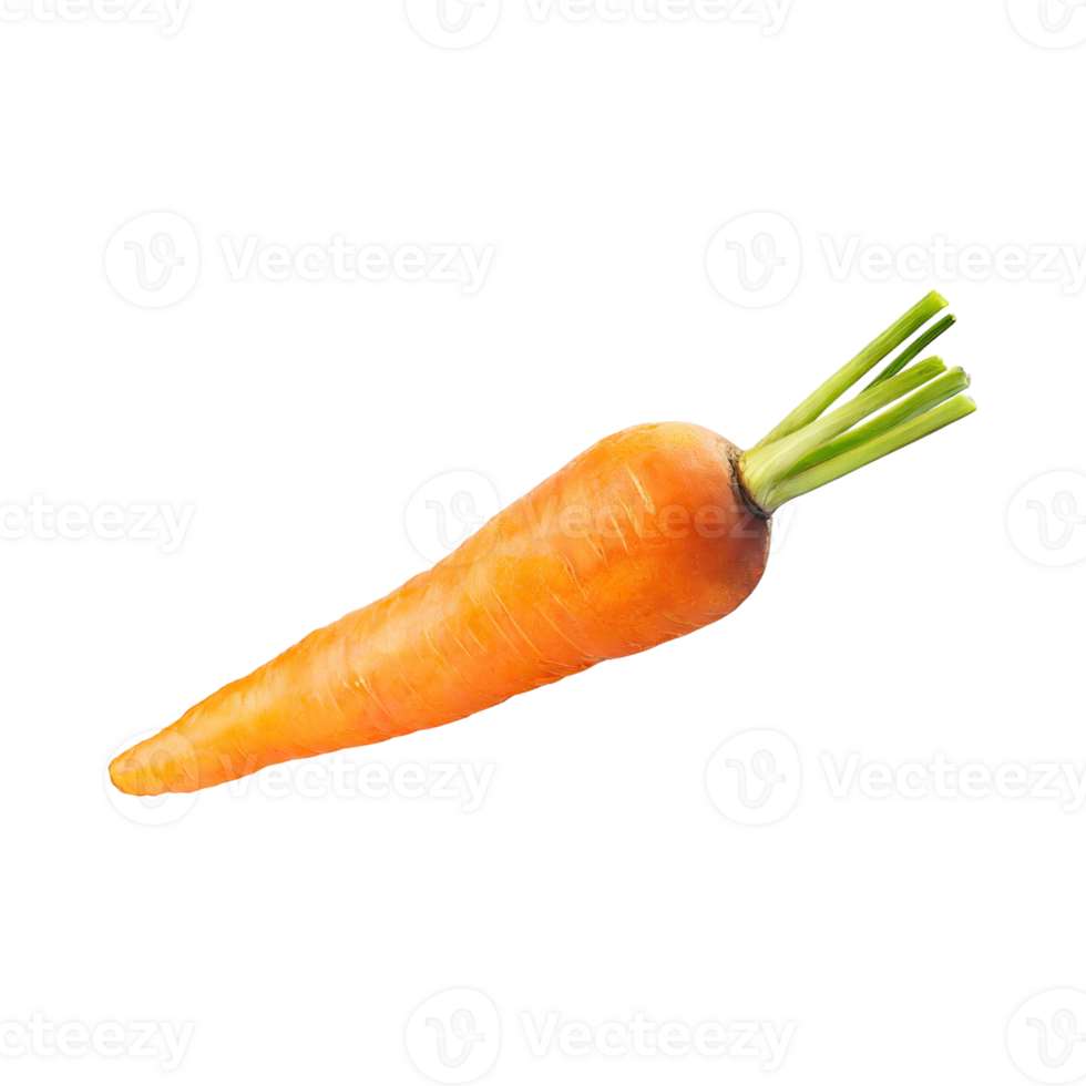 AI generated Floating Of A Fresh Carrot With Sliced Of Carrot, Isolated Transparent Background png