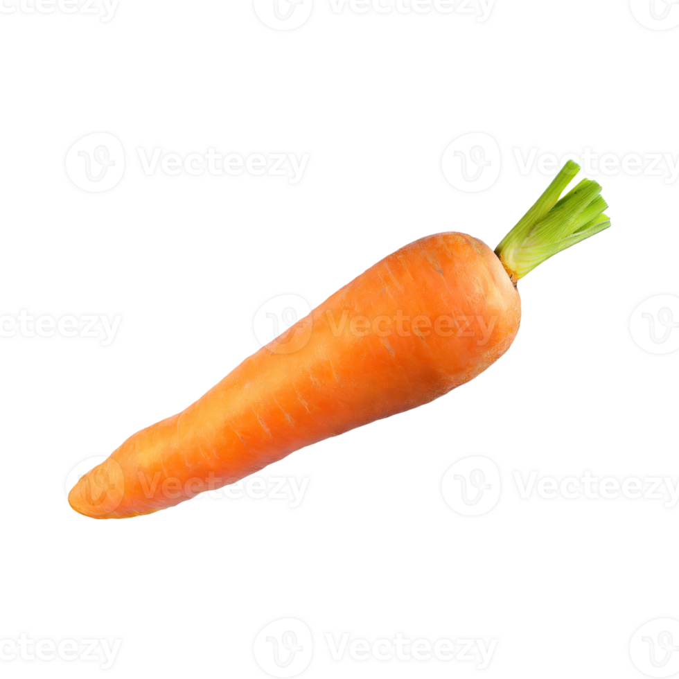 AI generated Floating Of A Fresh Carrot With Sliced Of Carrot, Isolated Transparent Background png