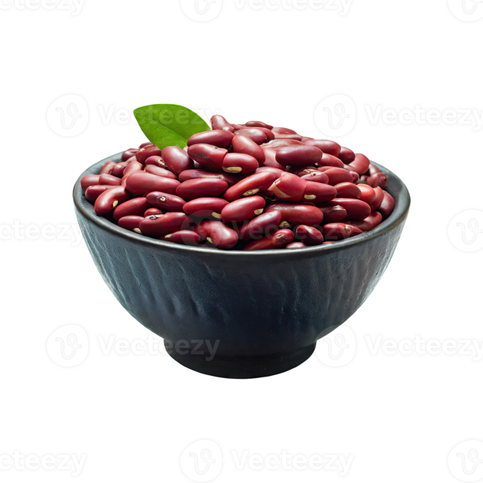 AI generated Floating Bunch Of Red Beans, Without Shadow, Isolated Transparent Background png