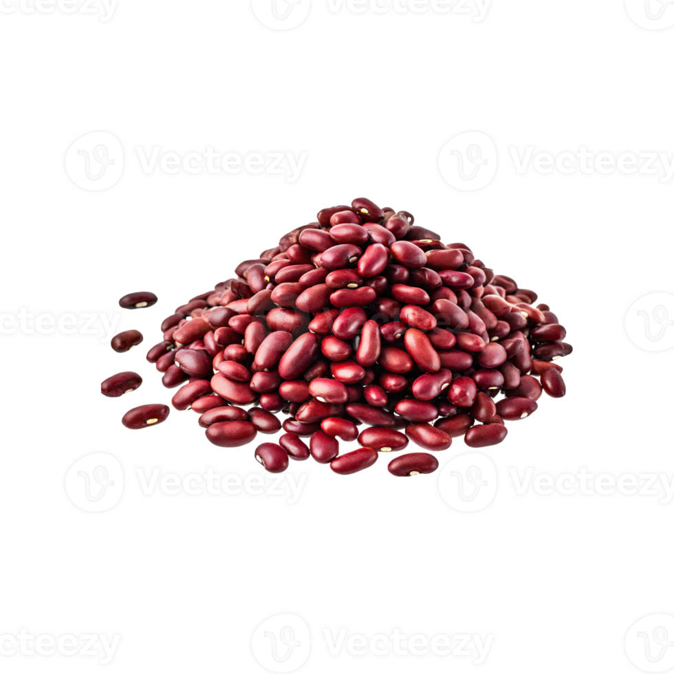 AI generated Floating Bunch Of Red Beans, Without Shadow, Isolated Transparent Background png
