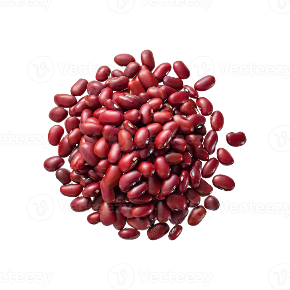 AI generated Floating Bunch Of Red Beans, Without Shadow, Isolated Transparent Background png