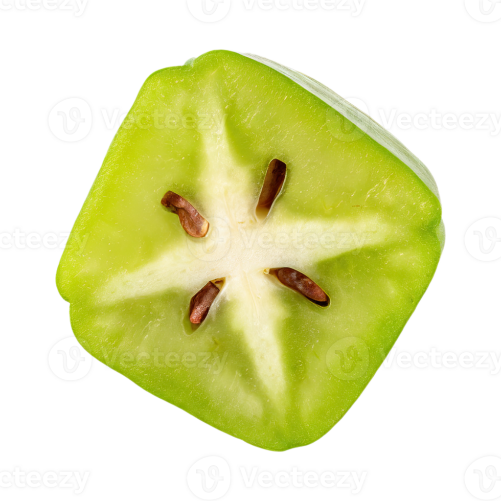 AI generated Floating Of Bilimbi, Without Shadow, Isolated Transparent Background png
