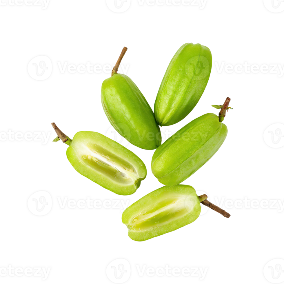 AI generated Floating Of Bilimbi, Without Shadow, Isolated Transparent Background png