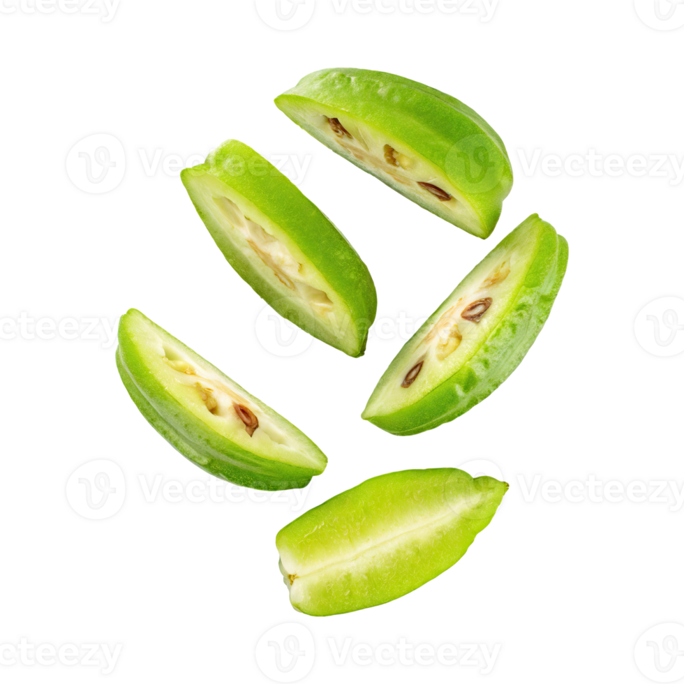 AI generated Floating Of Bilimbi, Without Shadow, Isolated Transparent Background png