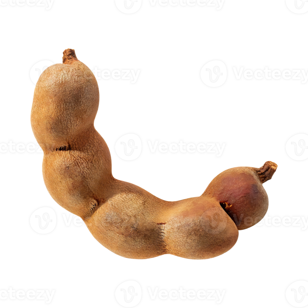 AI generated Floating Of One Slice A Tamarind, Without Shadow, Isolated Transparent Background png