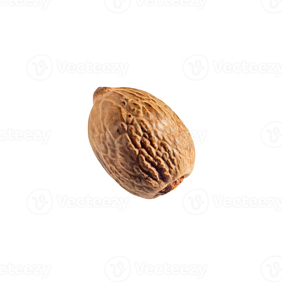 AI generated Floating Of Bunches Nutmeg, Without Shadow, Isolated Transparent Background png
