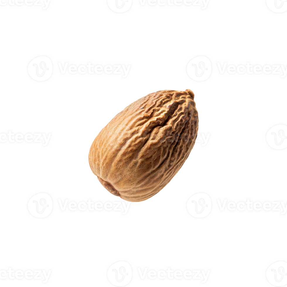 AI generated Floating Of Bunches Nutmeg, Without Shadow, Isolated Transparent Background png