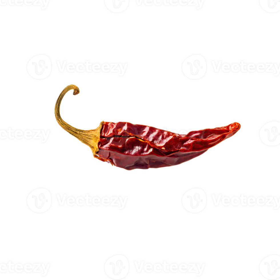 AI generated Red Very Dried Small Chilies Cayenne, Isolated Transparent Background png