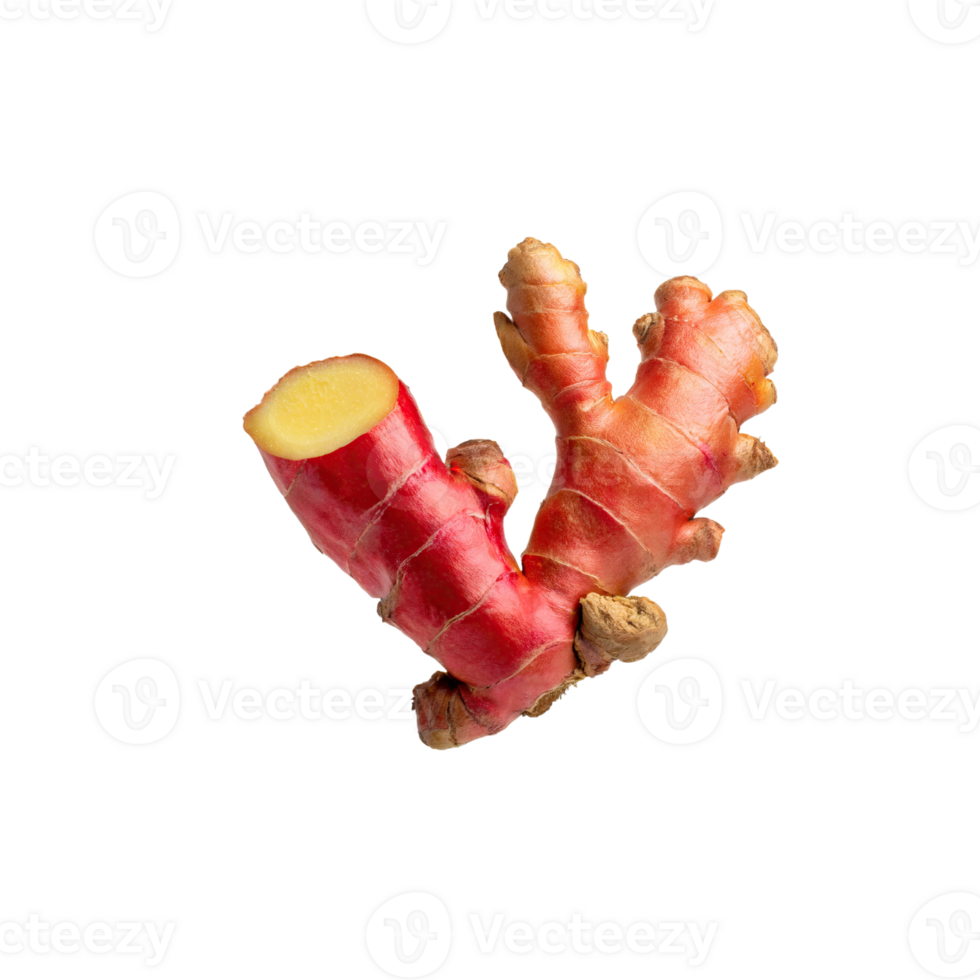 AI generated Bunch Red Ginger With Leaf Of Gringer, Isolated