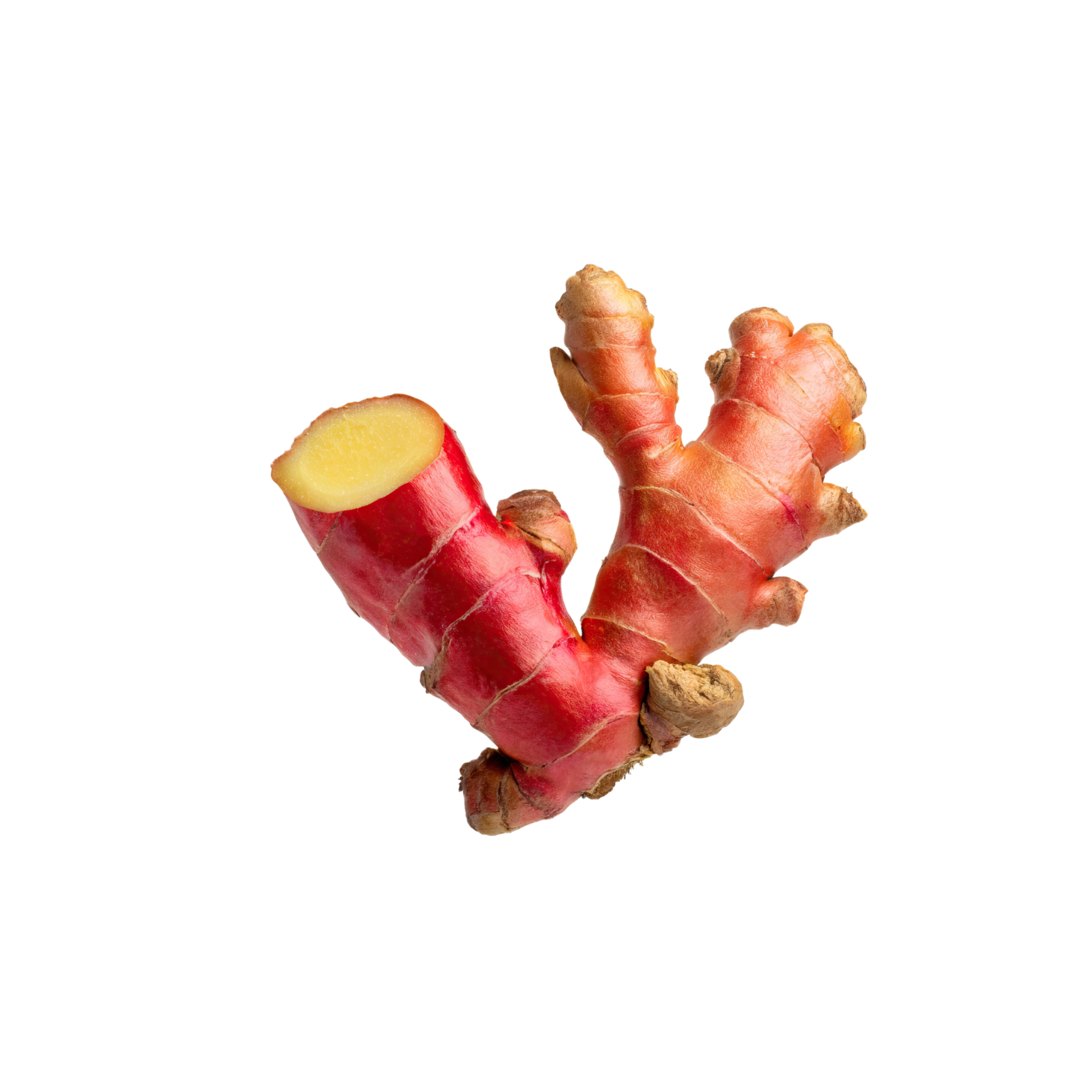 AI generated Bunch Red Ginger With Leaf Of Gringer, Isolated