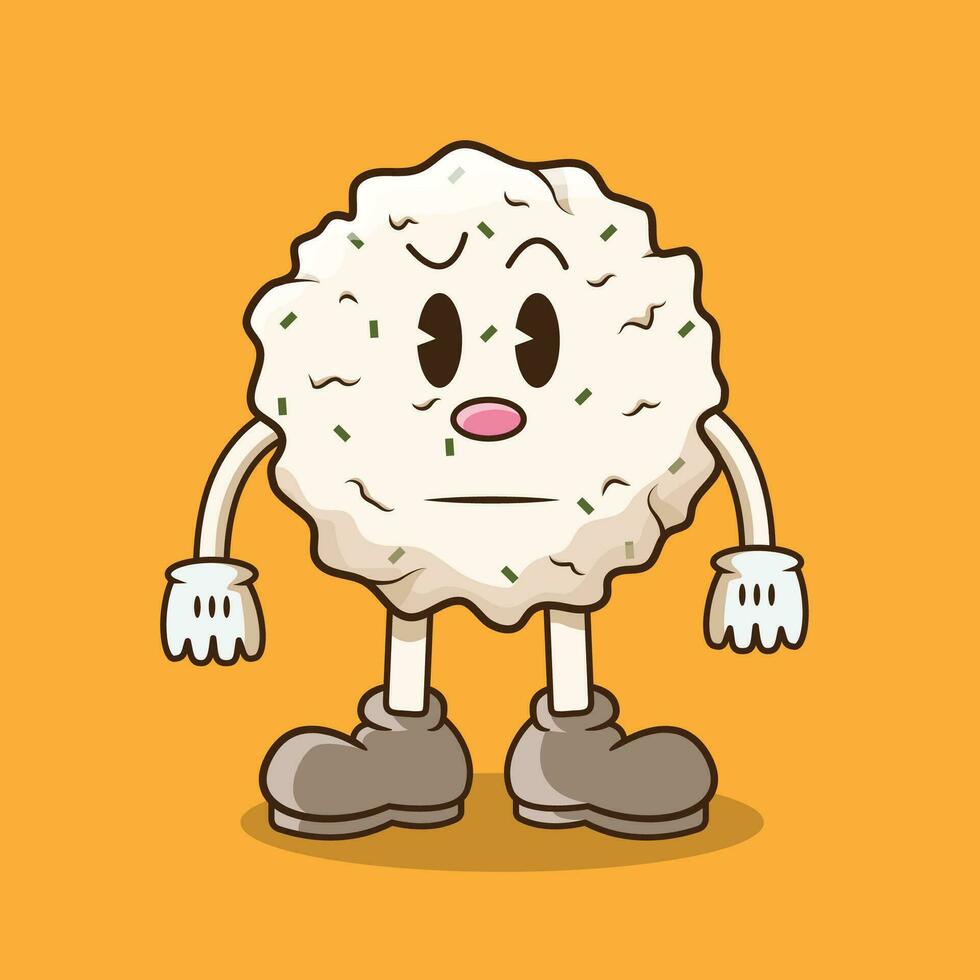 Cireng Boy Icon Confused Mood vector