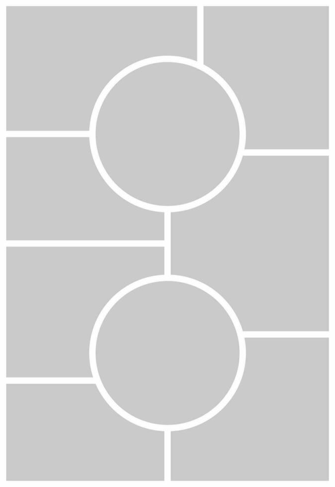 Pictures or photos frame collage. comics page grid layout abstract photo frames and digital photo wall template vector