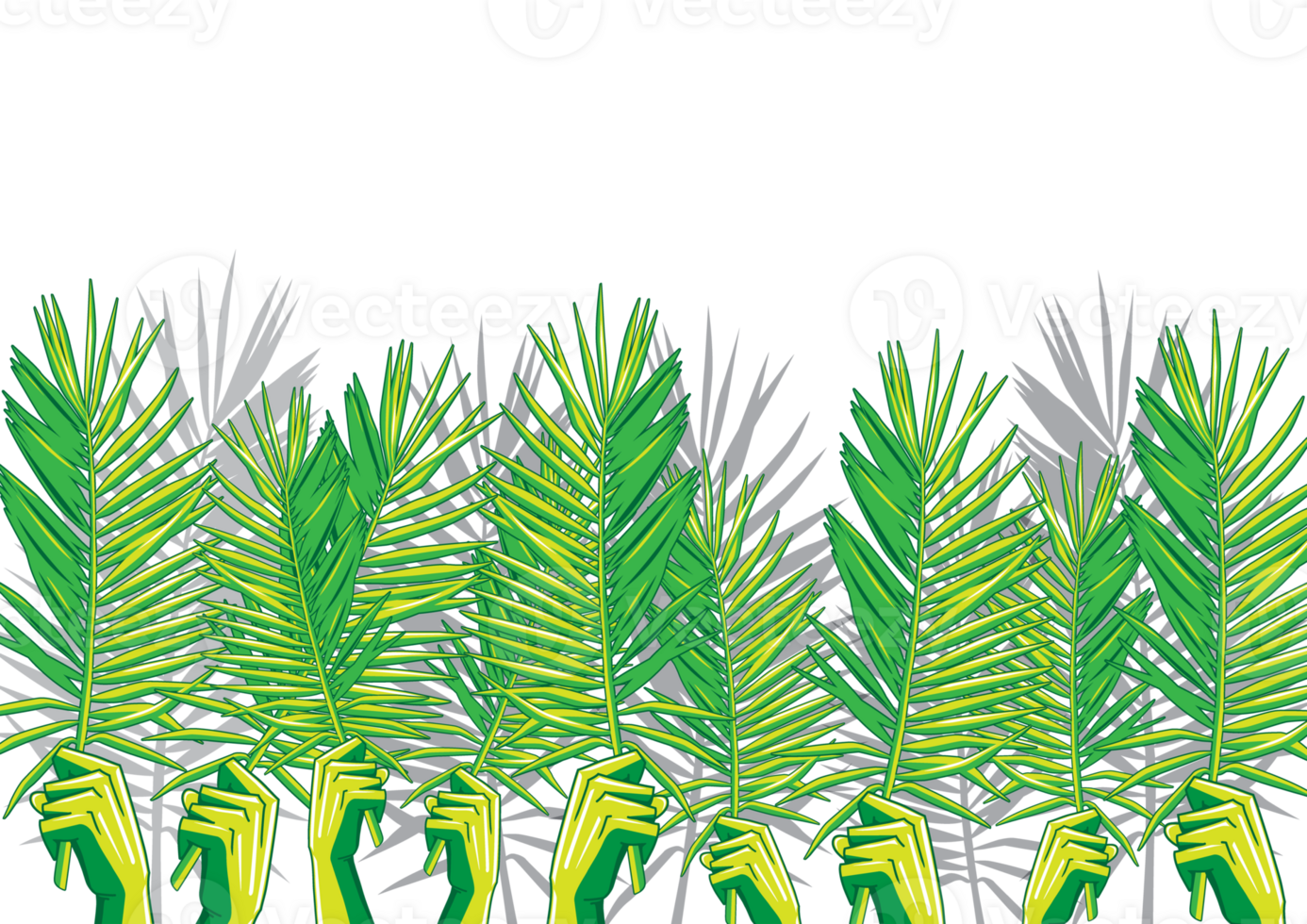 Palm Sunday holiday card PNG