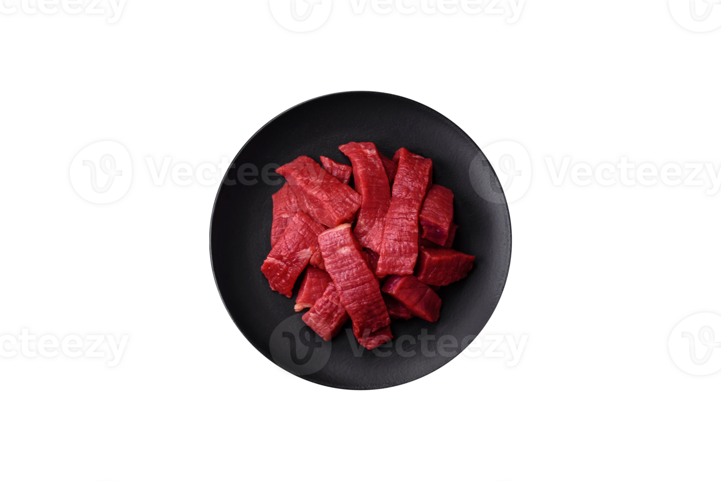 Juicy fresh raw beef meat with salt, spices and herbs png