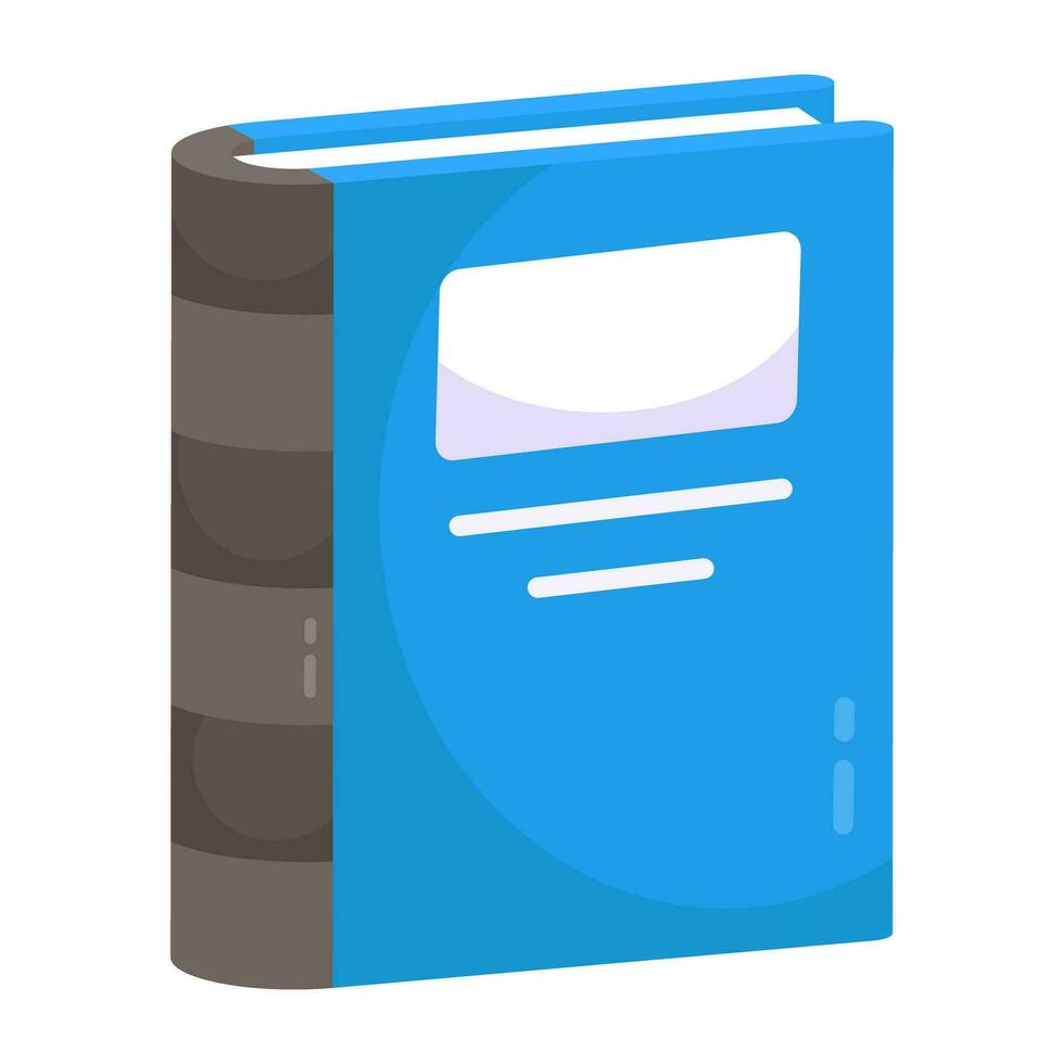 A flat design icon of close book vector