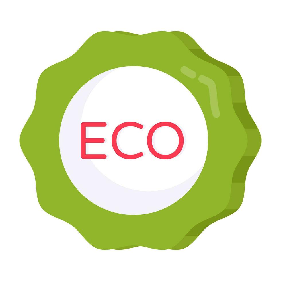 Premium download icon of eco label vector