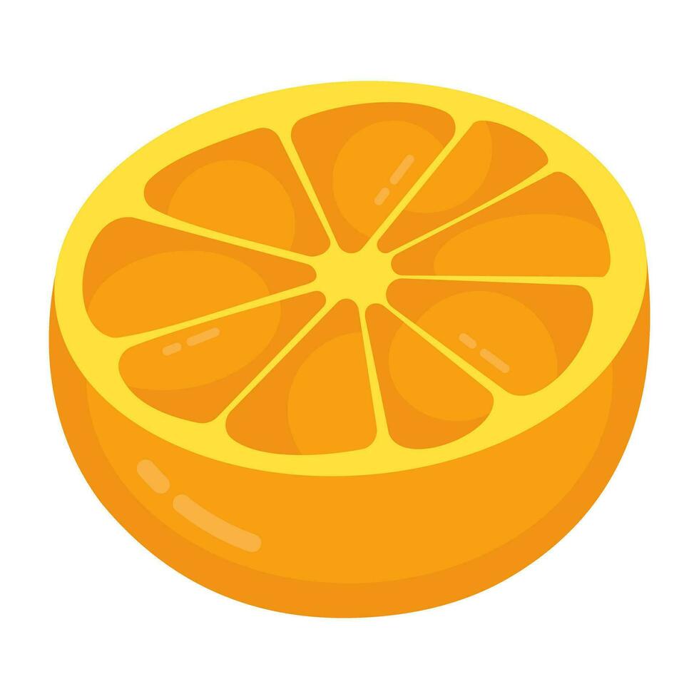 moderno diseño icono de naranja vector