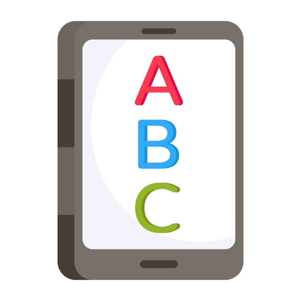 A creative design icon of abc learning vector