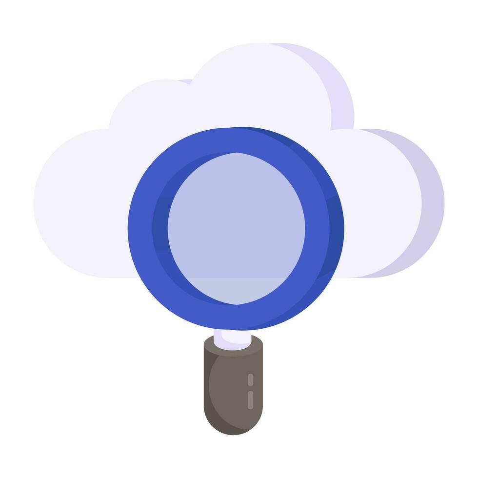 icono de diseño creativo de la nube de búsqueda vector