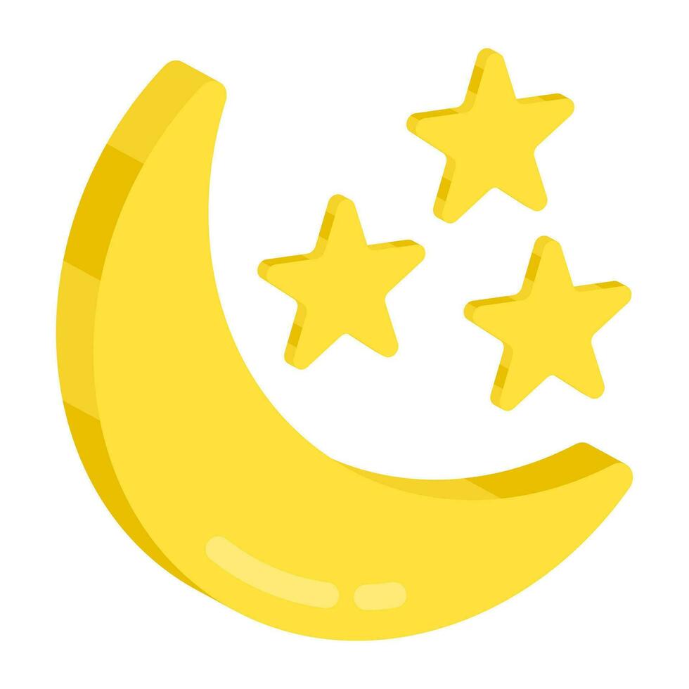 An icon design of clear night vector