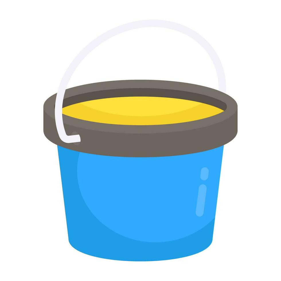 Mud and basket denoting concept of mud pail vector