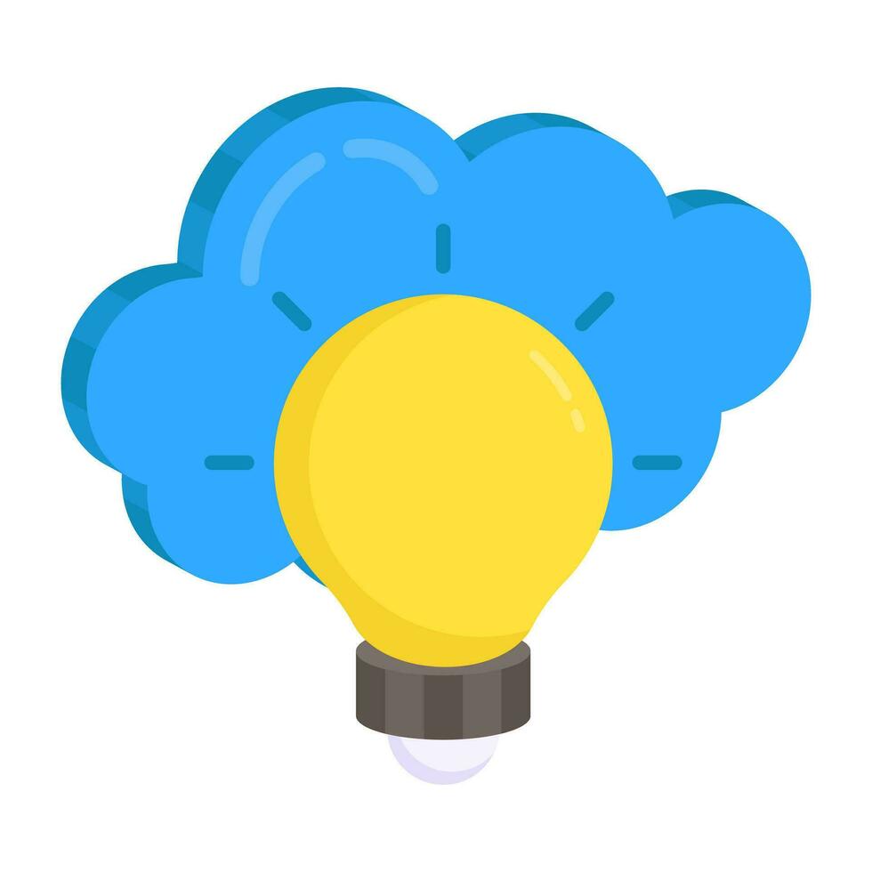 An icon design of cloud idea vector