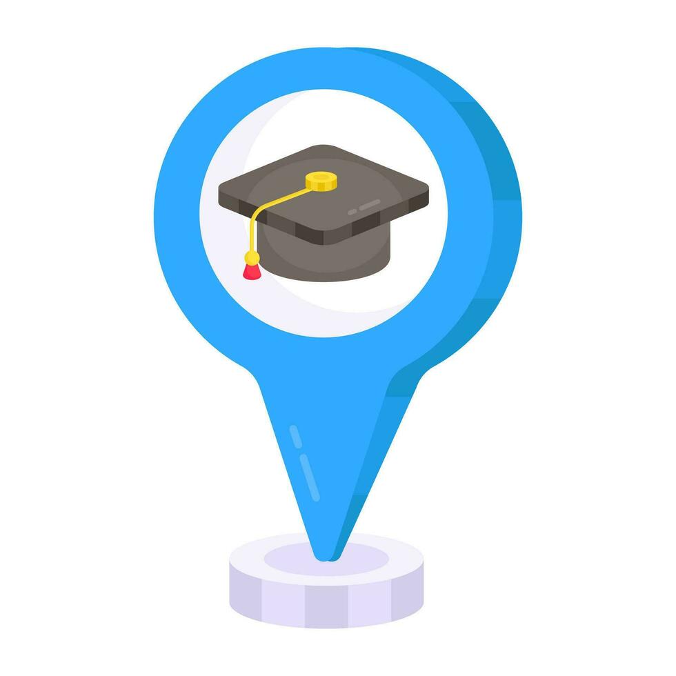 Creative design icon of academic location vector