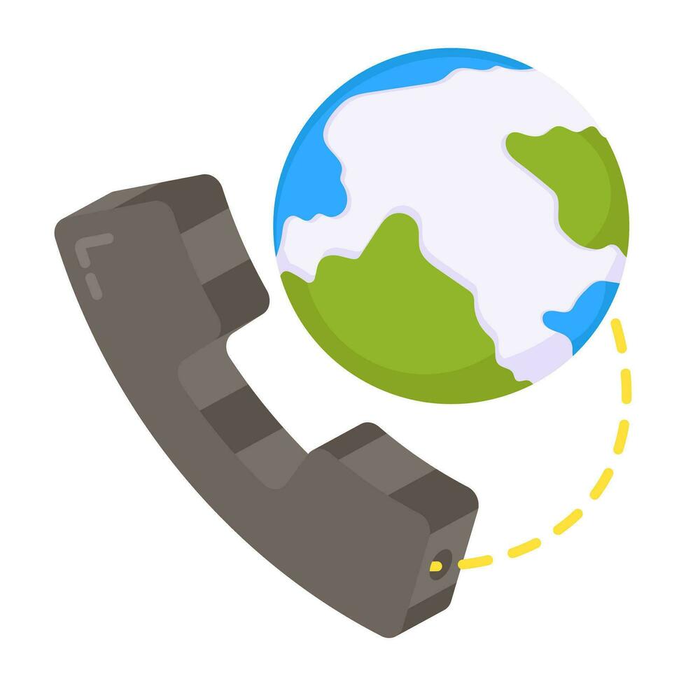 Perfect design icon of global callnl vector