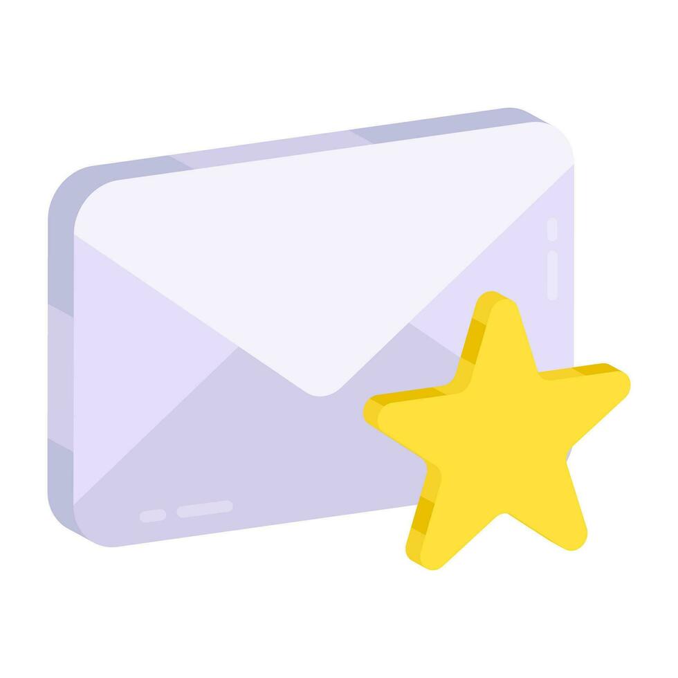 Modern design icon of favorite mail vector