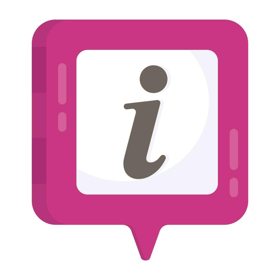 Modern design icon of info chat vector