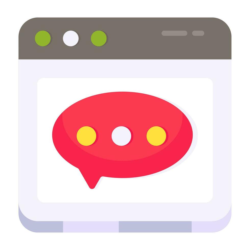 Premium download icon of web chat vector