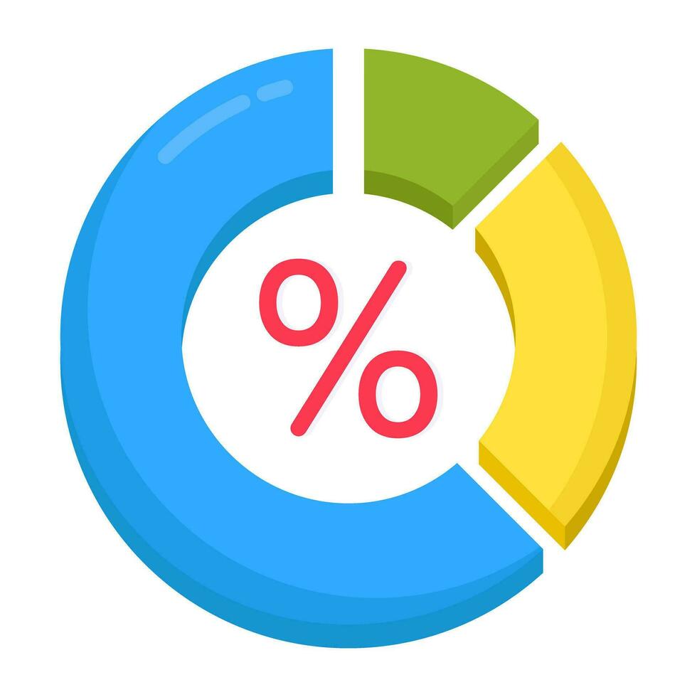 Premium design icon of discount chart vector