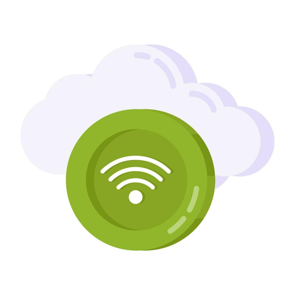 Perfect design icon of cloud wifi vector
