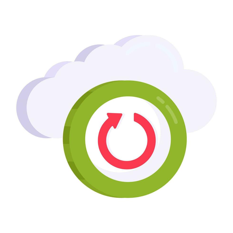 Unique design icon of cloud update vector