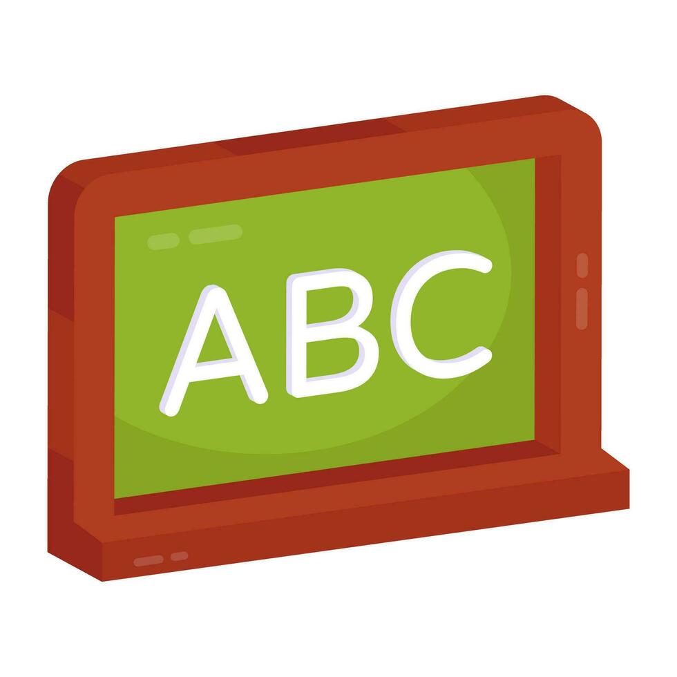 A creative design icon of abc learning vector