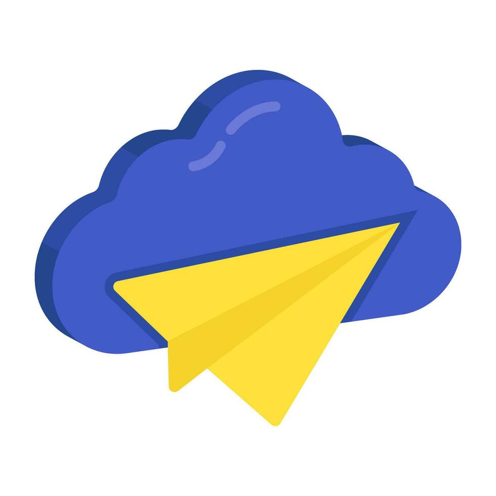 A perfect design icon of cloud message vector