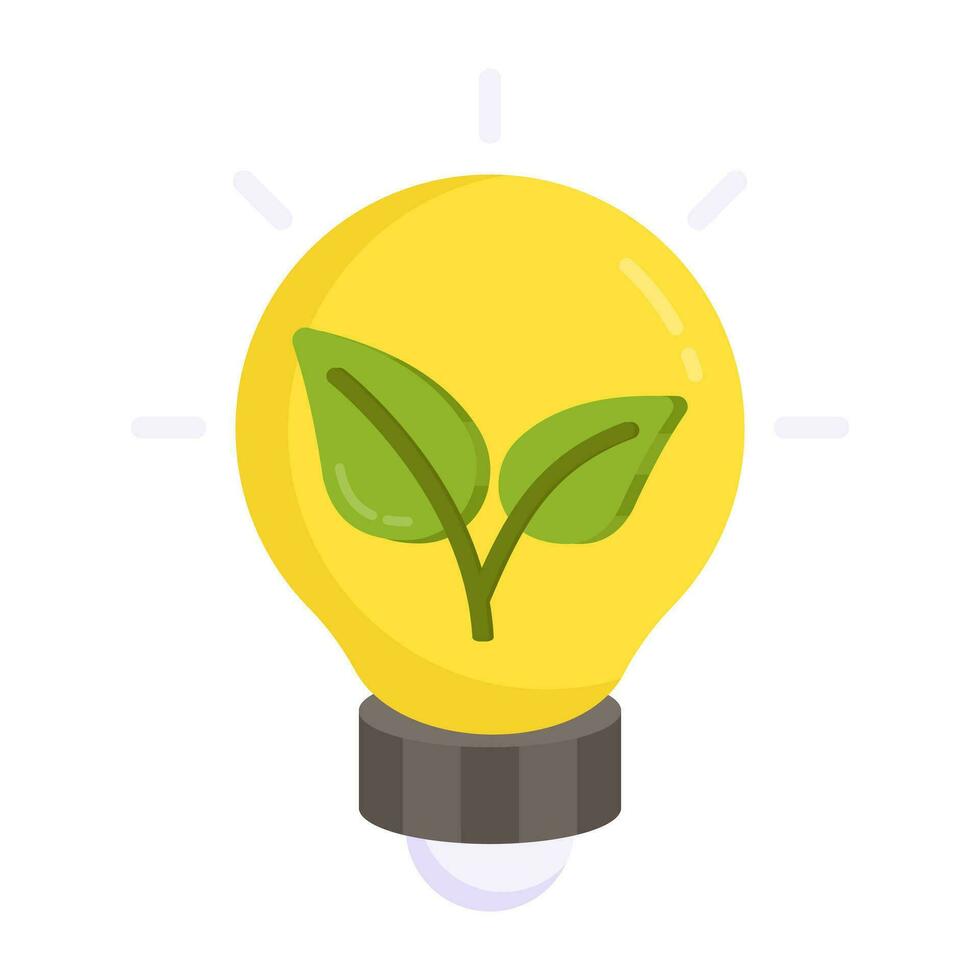 icono de diseño creativo de idea ecológica vector