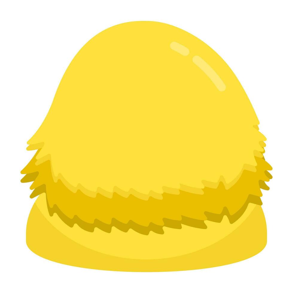 A flat design icon of haystack vector