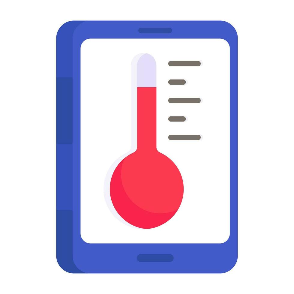 Mobile weather app icon in premium style vector