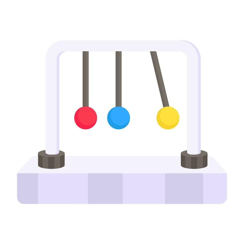 An editable design icon of newton's cradle vector